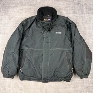 SkiDoo Jacket Mens Large Black Sno Gear Vtg 90s Snowmobile Graphic Embroidered